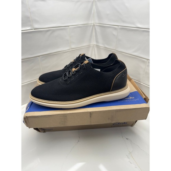 CLARKS MEN'S BRANTIN‎ KNIT BLACK KNIT men's 9